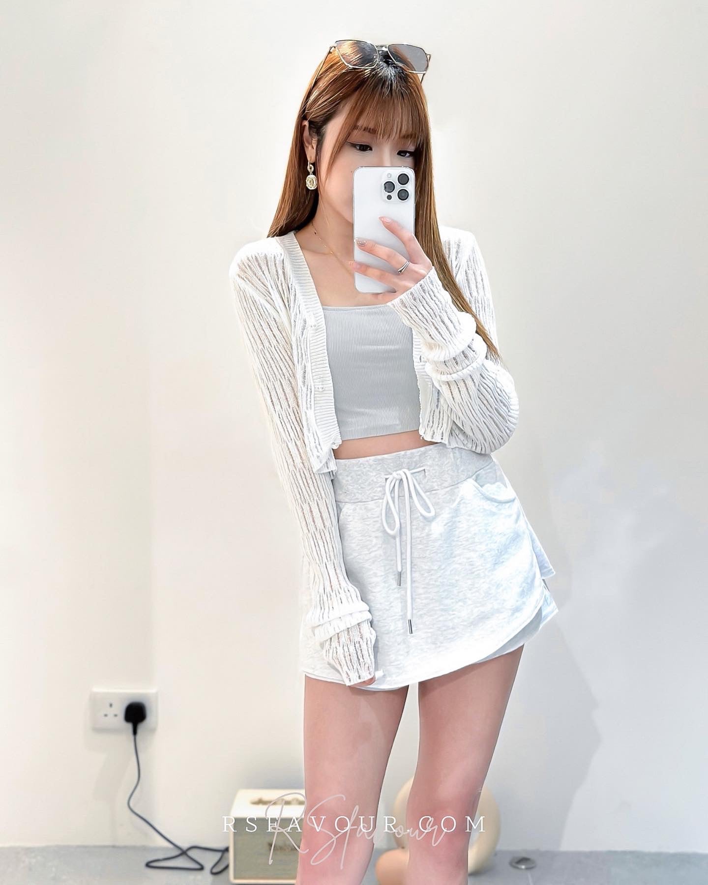 (KR) 不規則綿質裙褲|兩色入