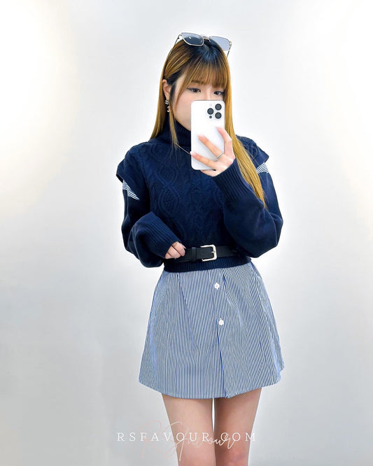 (KR) 拼䄂裇衫連身裙套裝