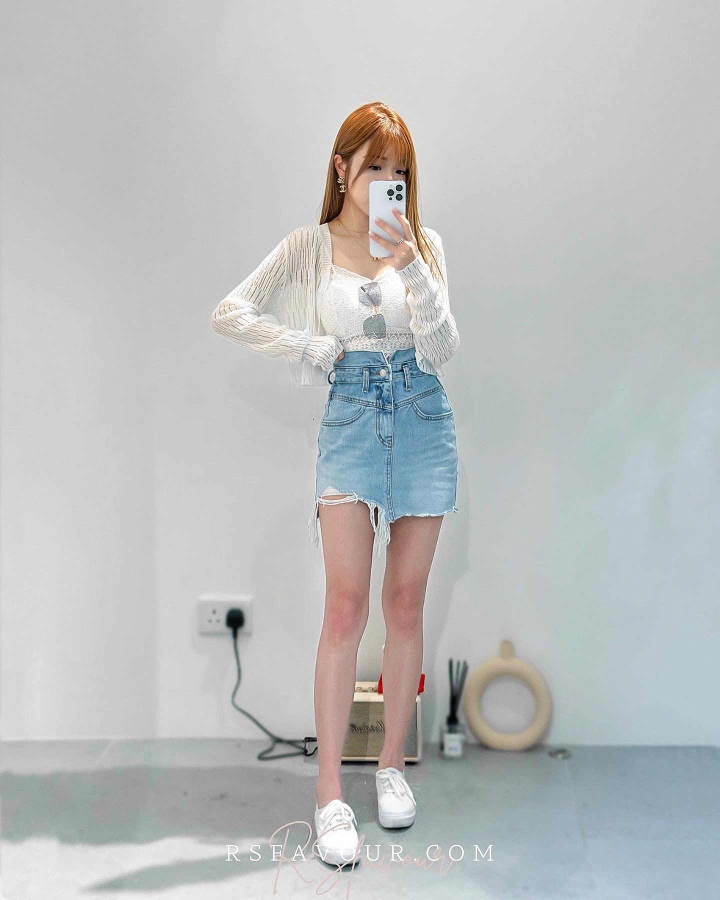 (KR) 鈎花透氣線料外套|三色入