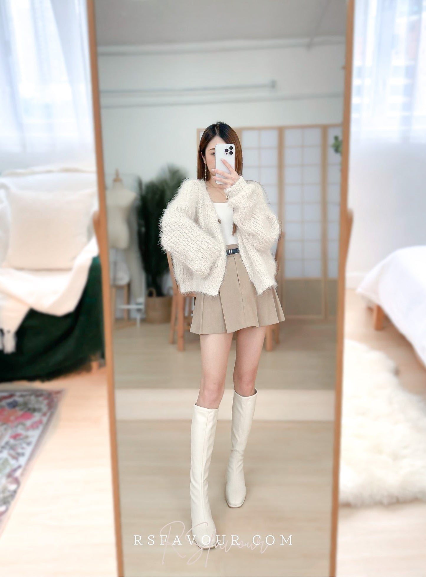 (KR) 超顯瘦高腰百褶裙|兩色入