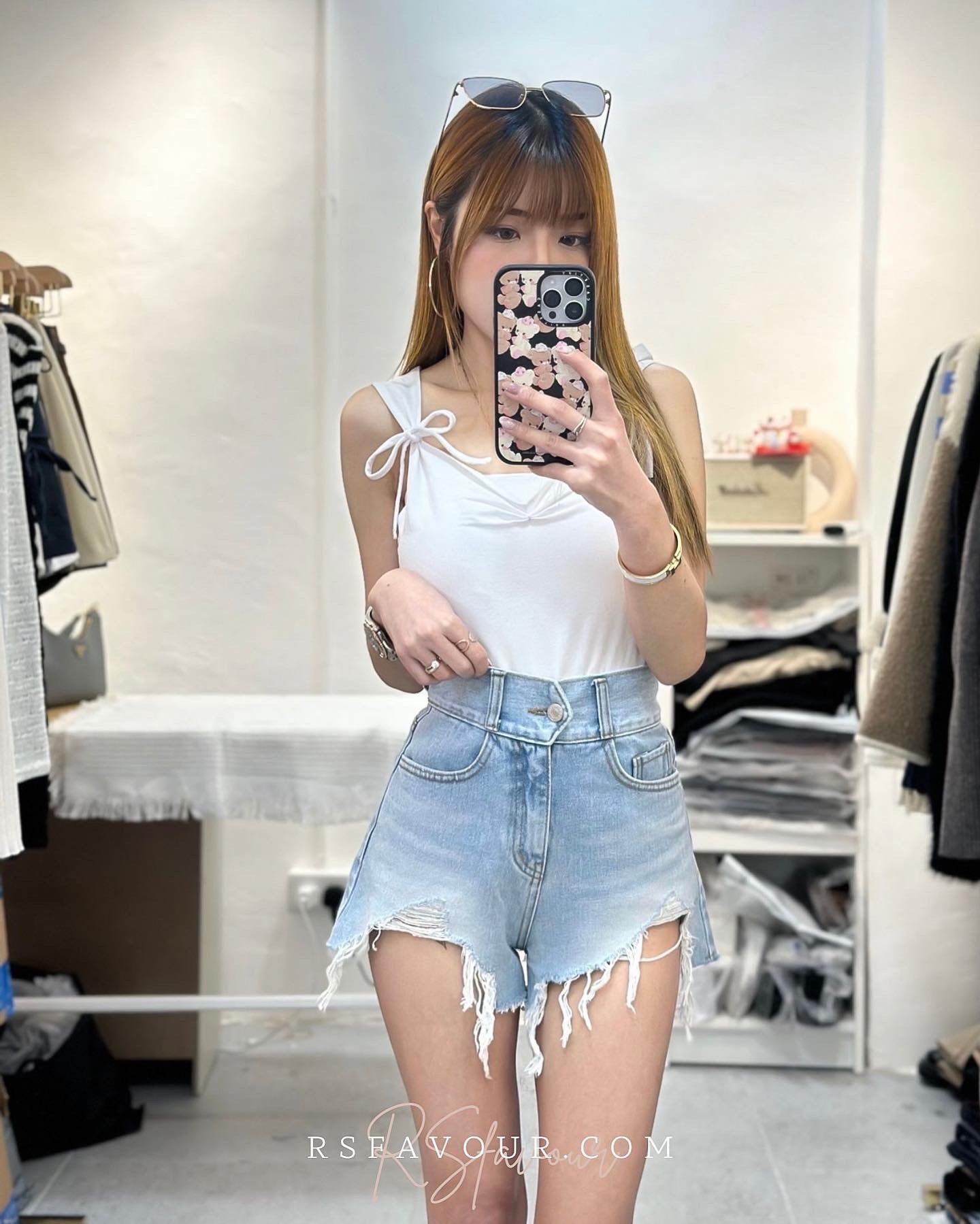 (KR)綁蝴蝶結背心|五色入