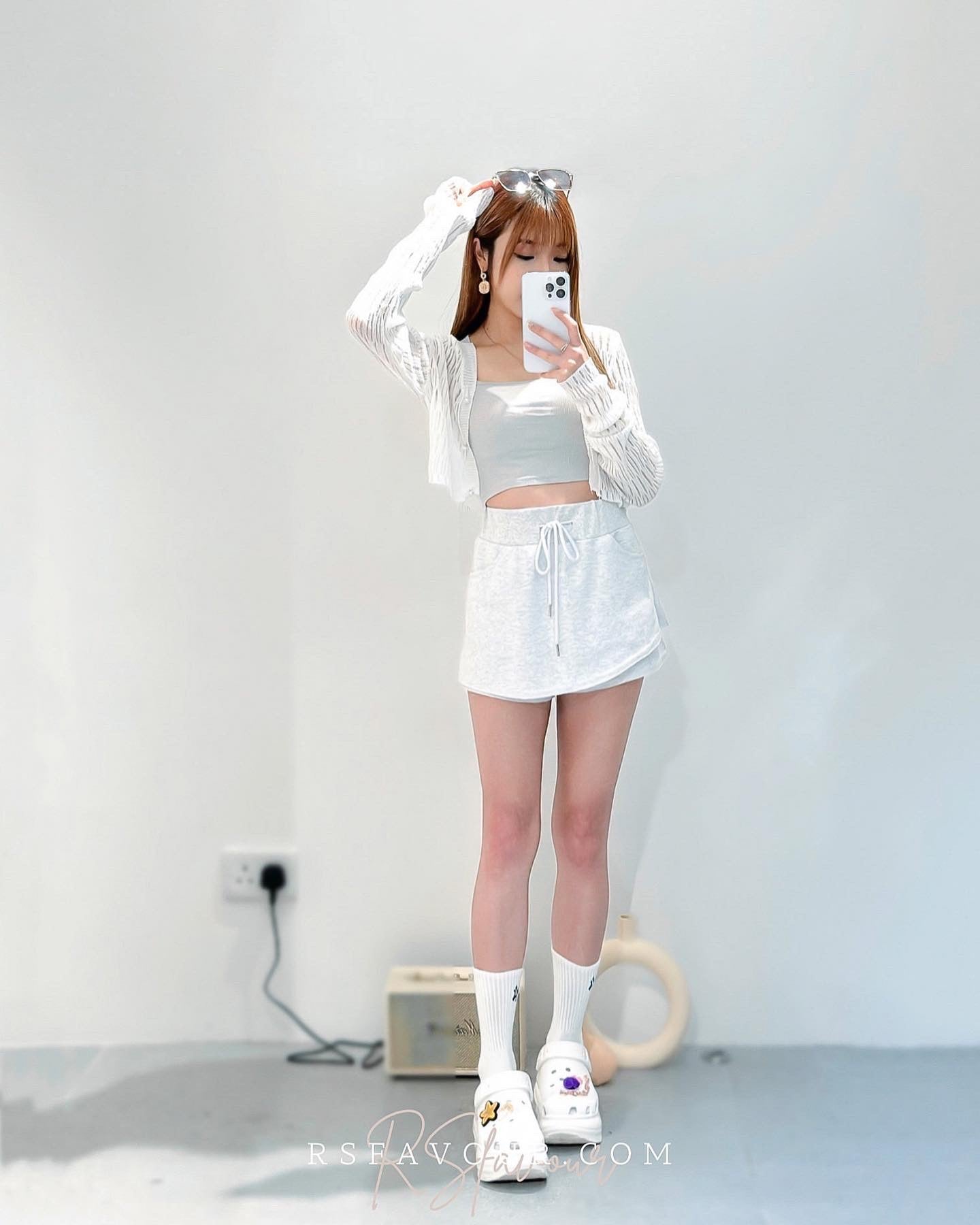 (KR) 鈎花透氣線料外套|三色入