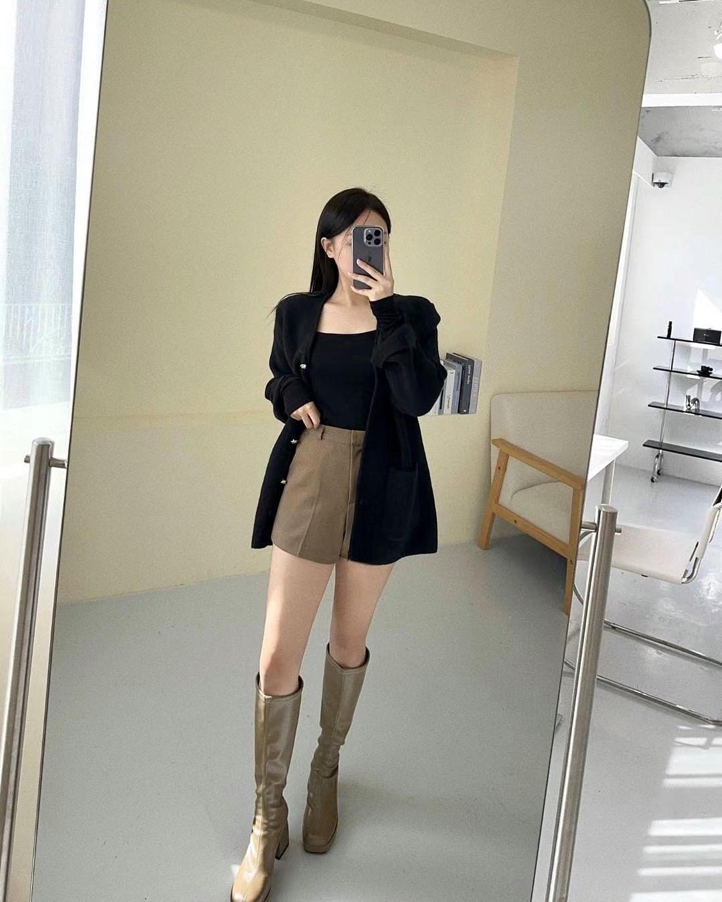 (KR) V領金鈕外套|兩色入