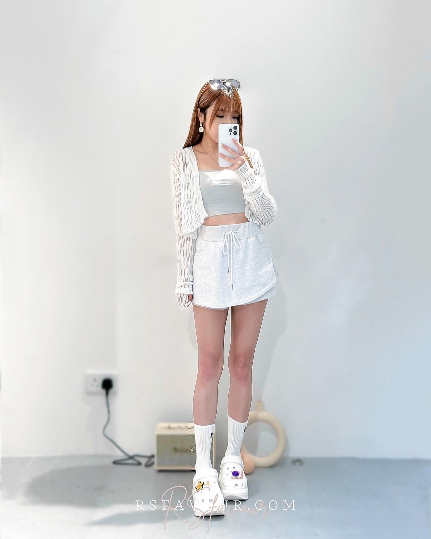 (KR) 鈎花透氣線料外套|三色入