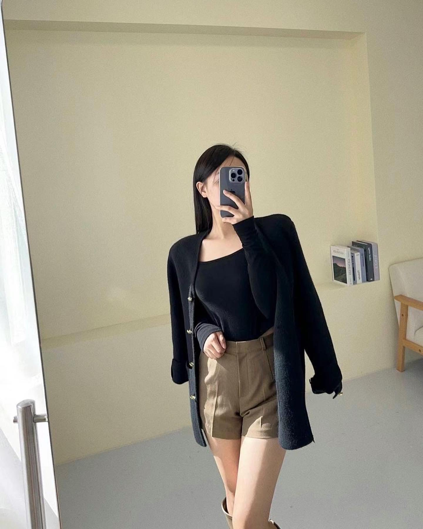 (KR) V領金鈕外套|兩色入