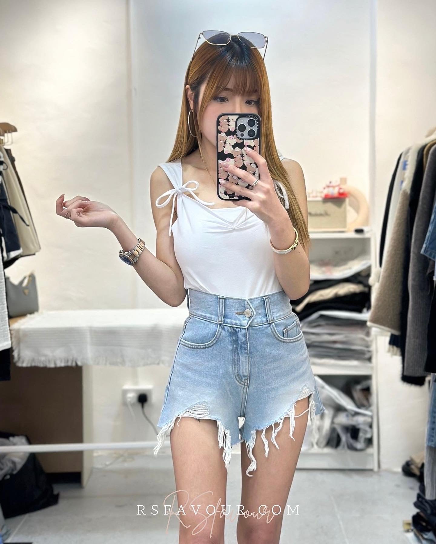 (KR)綁蝴蝶結背心|五色入