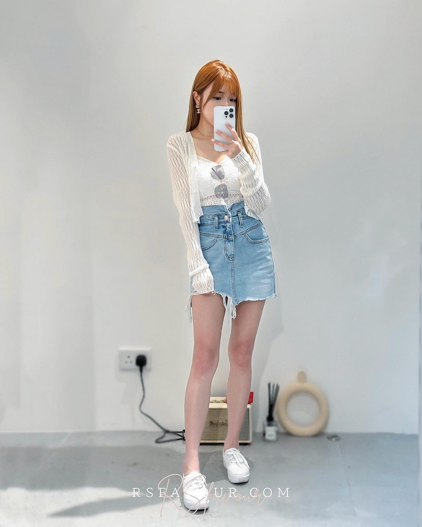 (KR) 鈎花透氣線料外套|三色入