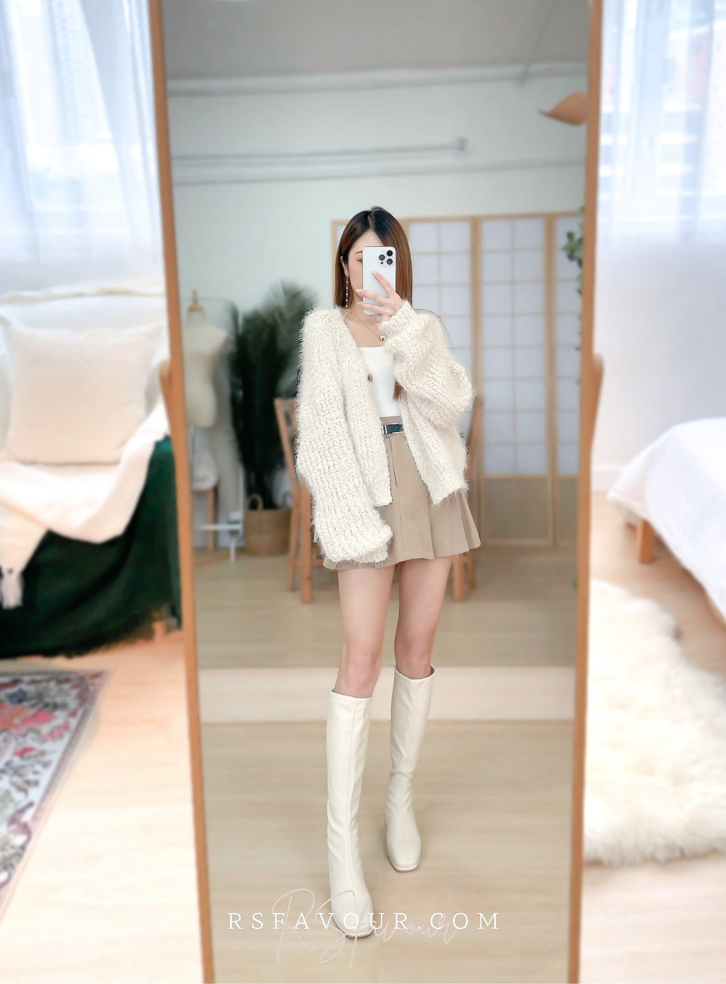 (KR) 超顯瘦高腰百褶裙|兩色入