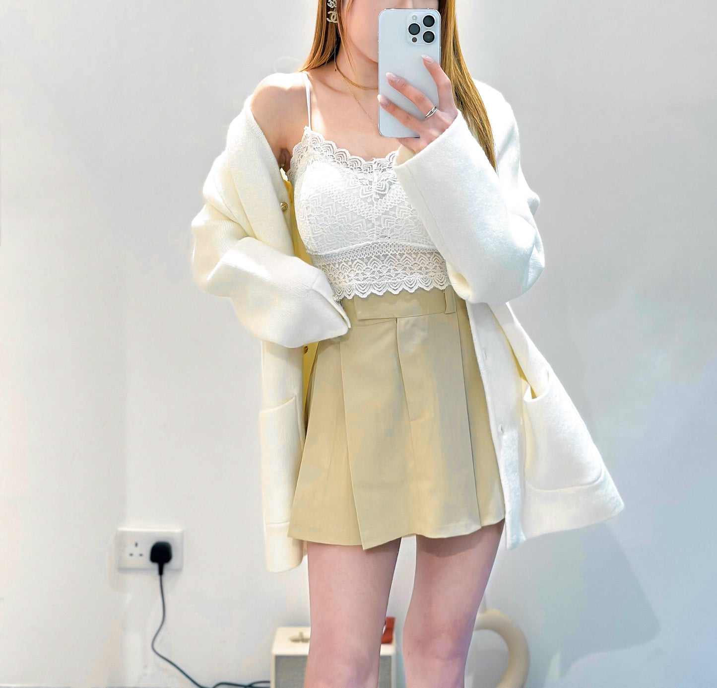 (KR) V領金鈕外套|兩色入