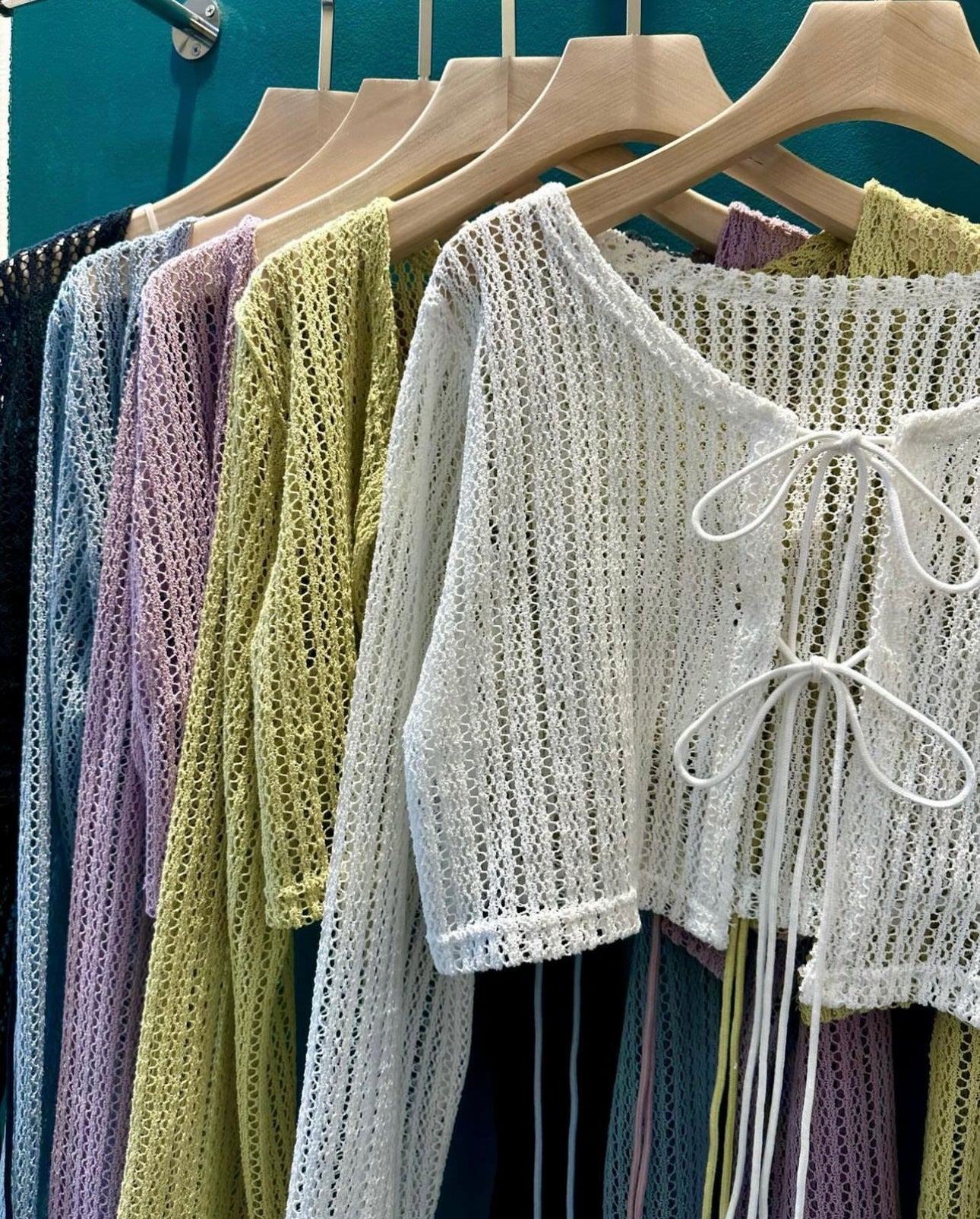 (𝐊𝐑) 鈎花雙蝴蝶結外套|五色入