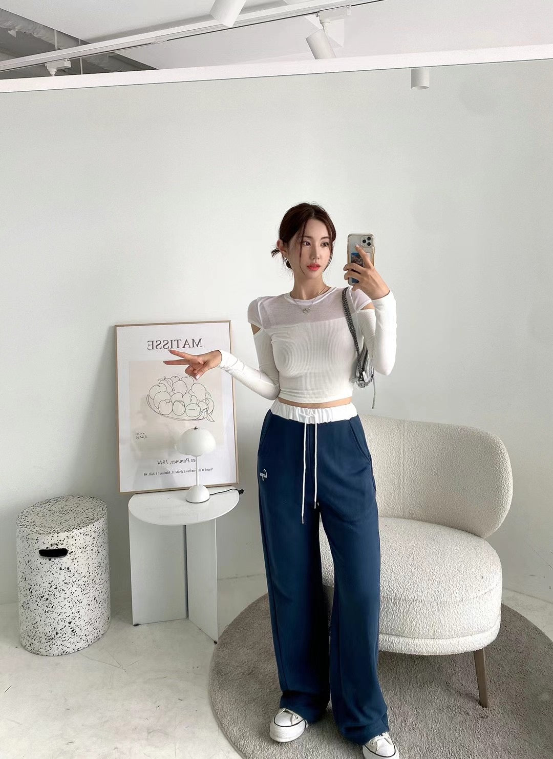 (KR) 開口手袖上半輕膚上衣|三色入