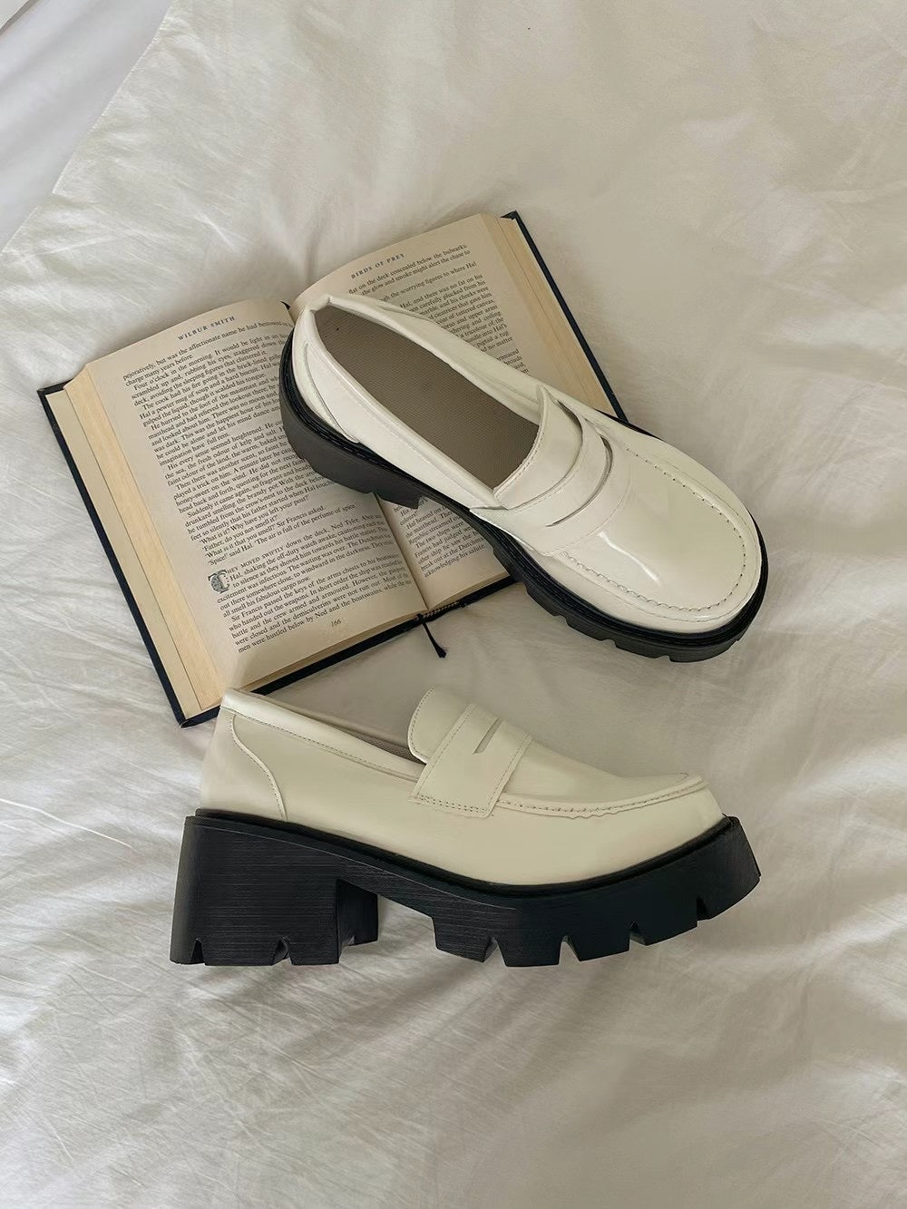 (KR)長腿神器❤️🔥增高厚底樂福鞋呢|兩色入