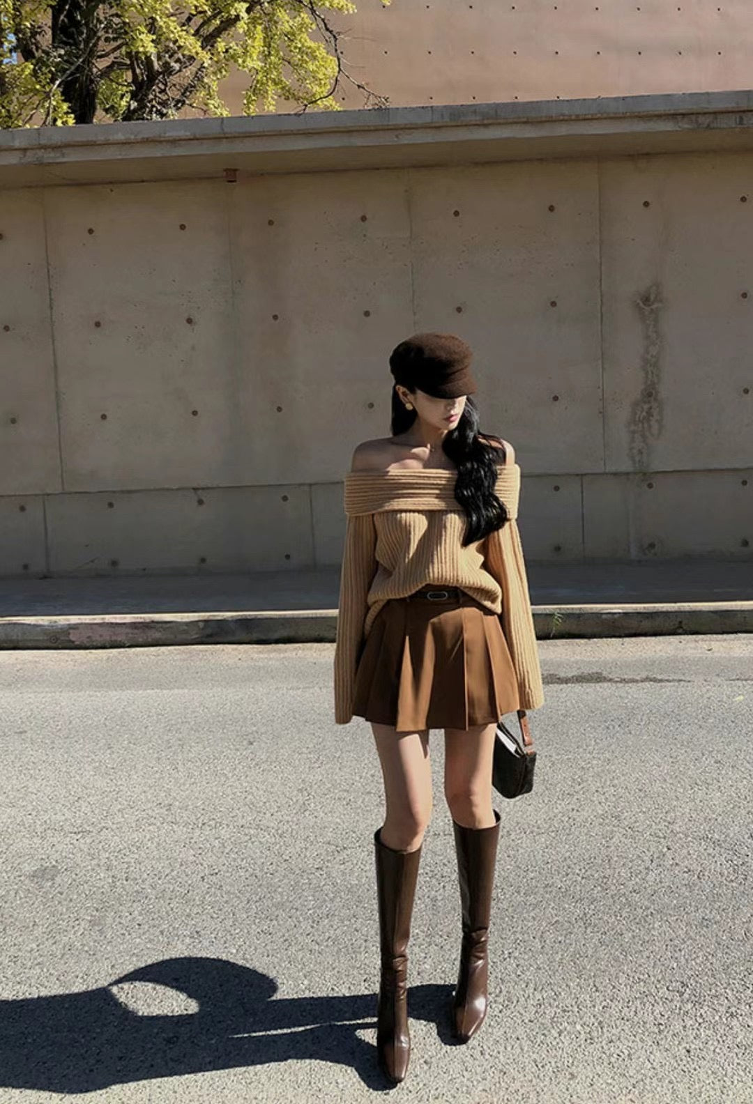 (KR) 連belt百褶裙褲