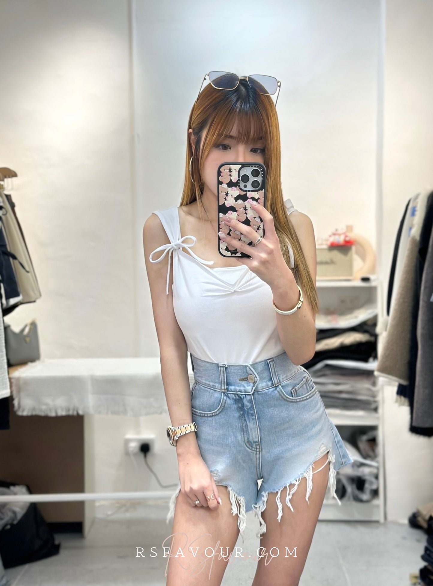 (KR)綁蝴蝶結背心|五色入