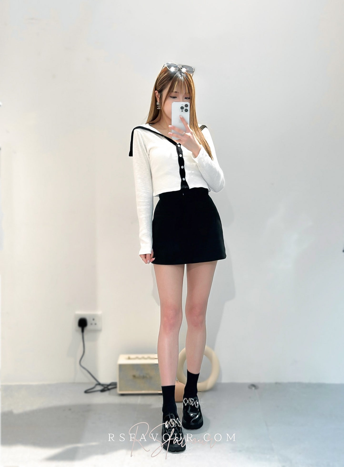 (KR) 大反領小香風外套上衣|三色入