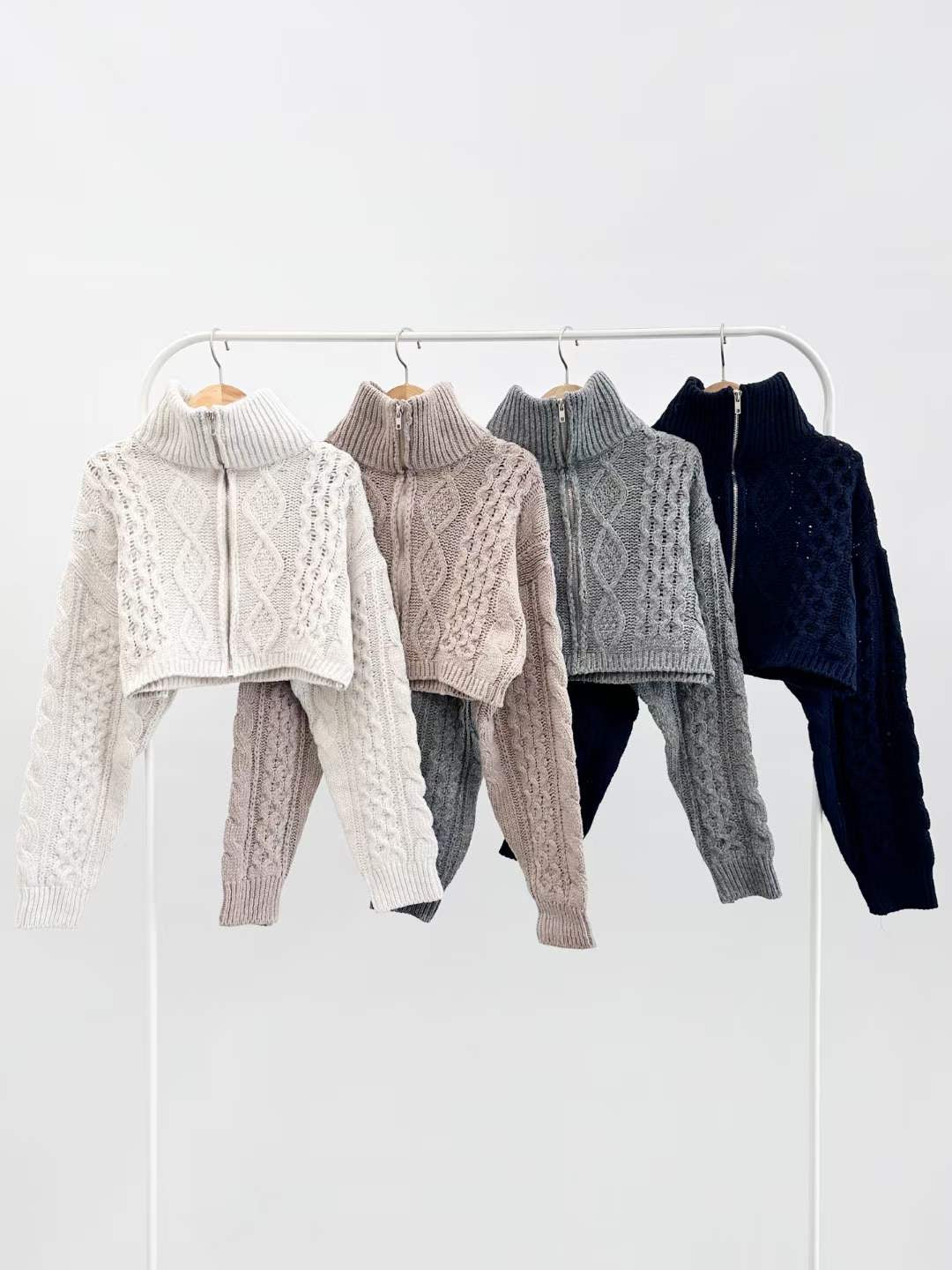 (KR) 麻花香氣上衣外套|鼠尾草藍