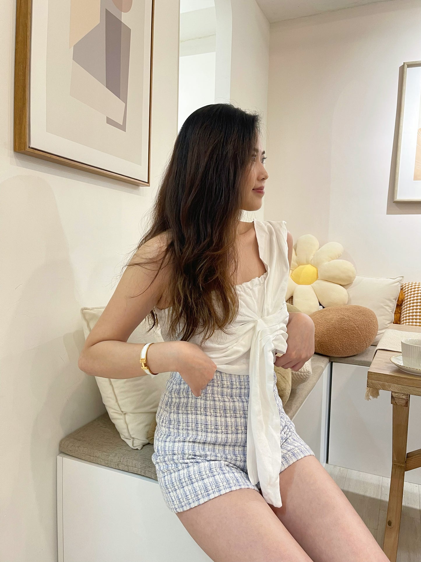 T09 前扭結top( 白 )