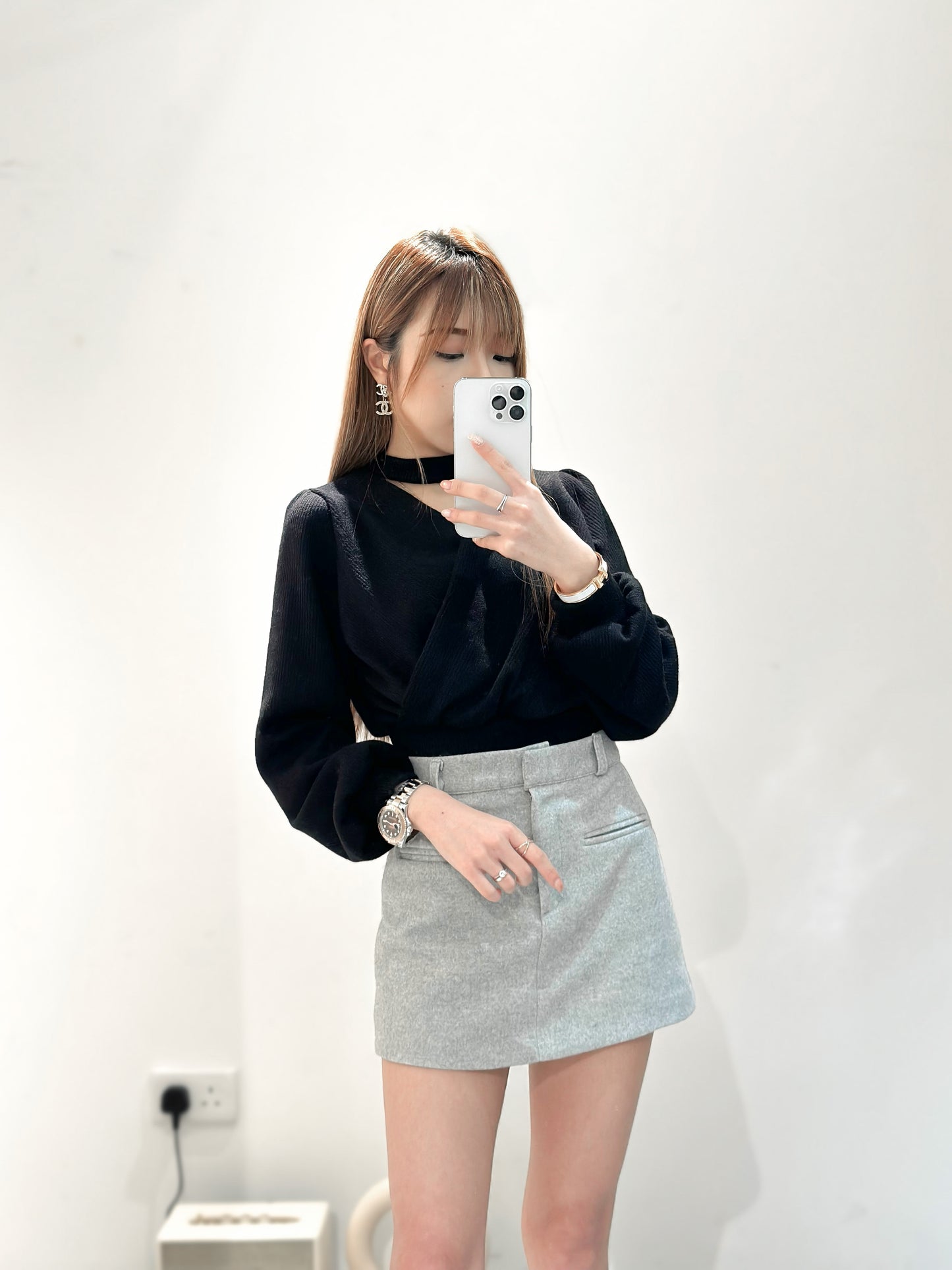 (KR) 高腰小短裙|兩色入