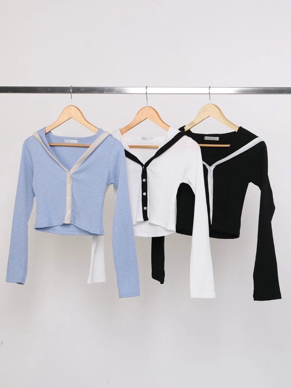 (KR) 大反領小香風外套上衣|三色入