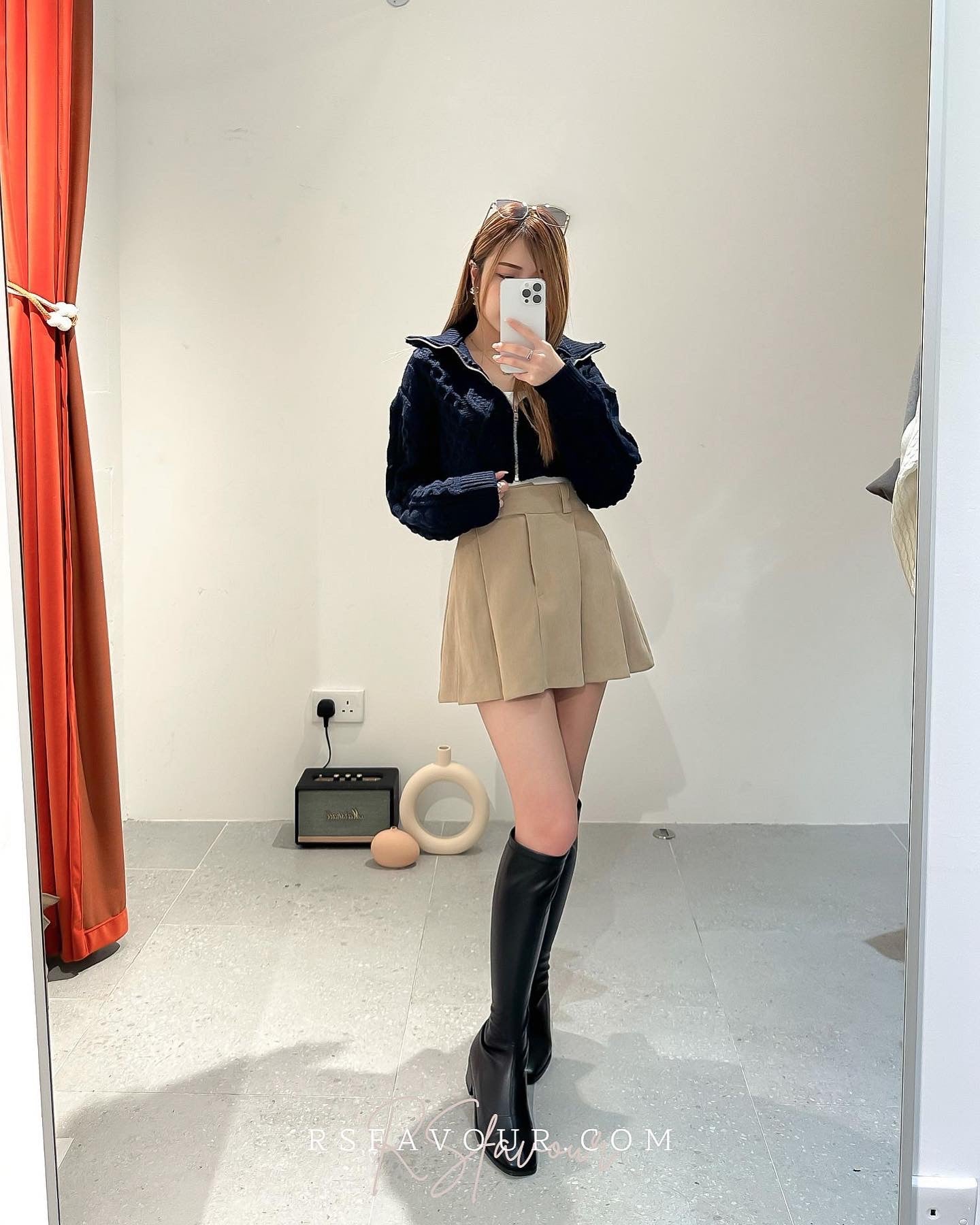 (KR) 麻花香氣上衣外套|鼠尾草藍