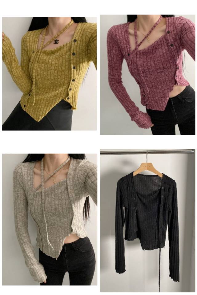 T54 掛頸不規則腳上衣