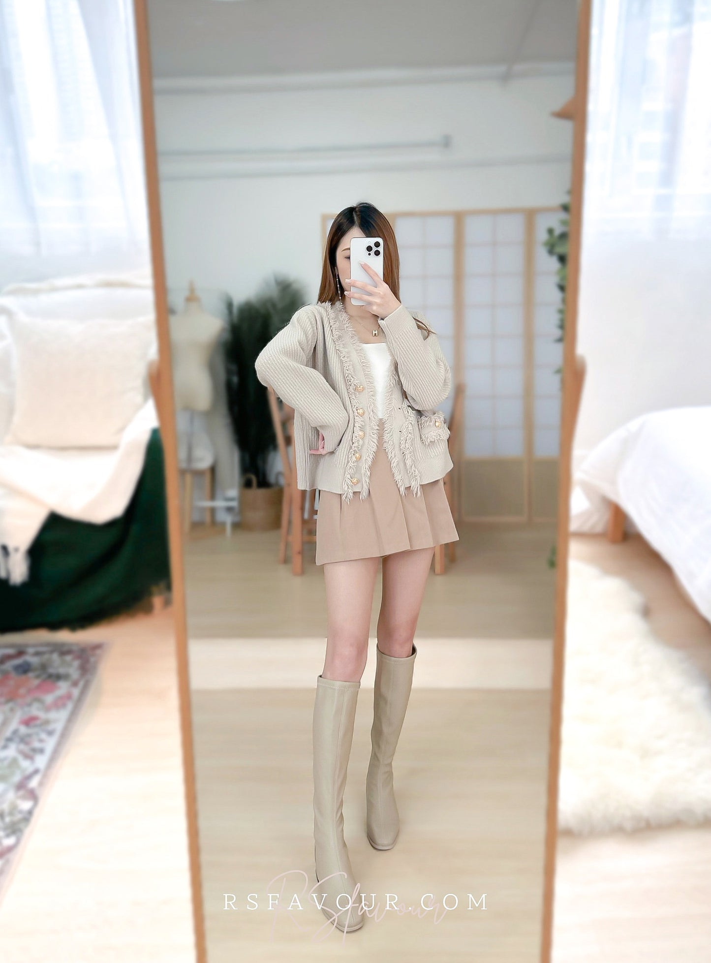 T57 優雅金鈕蘇蘇邊外套