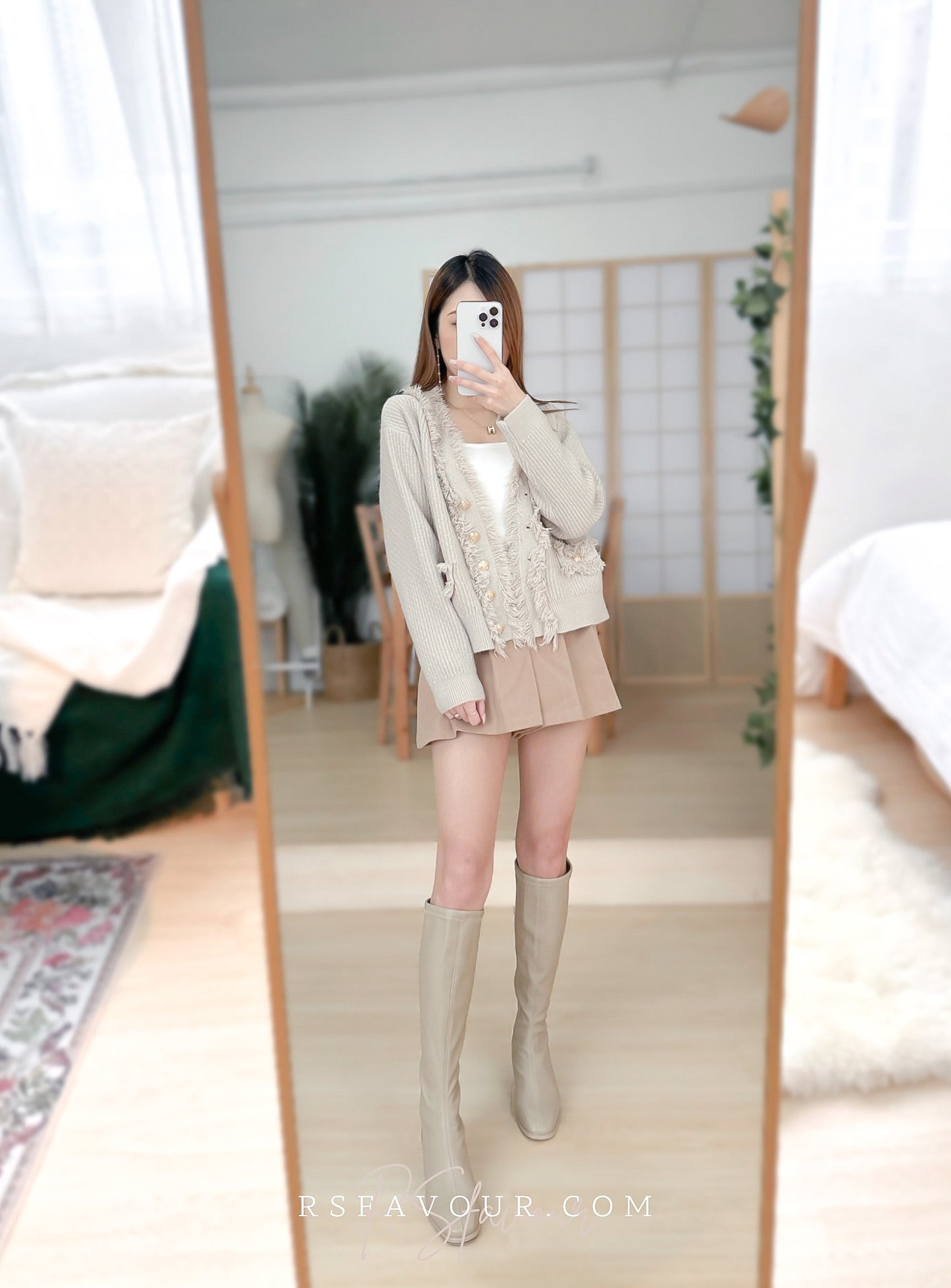 T57 優雅金鈕蘇蘇邊外套