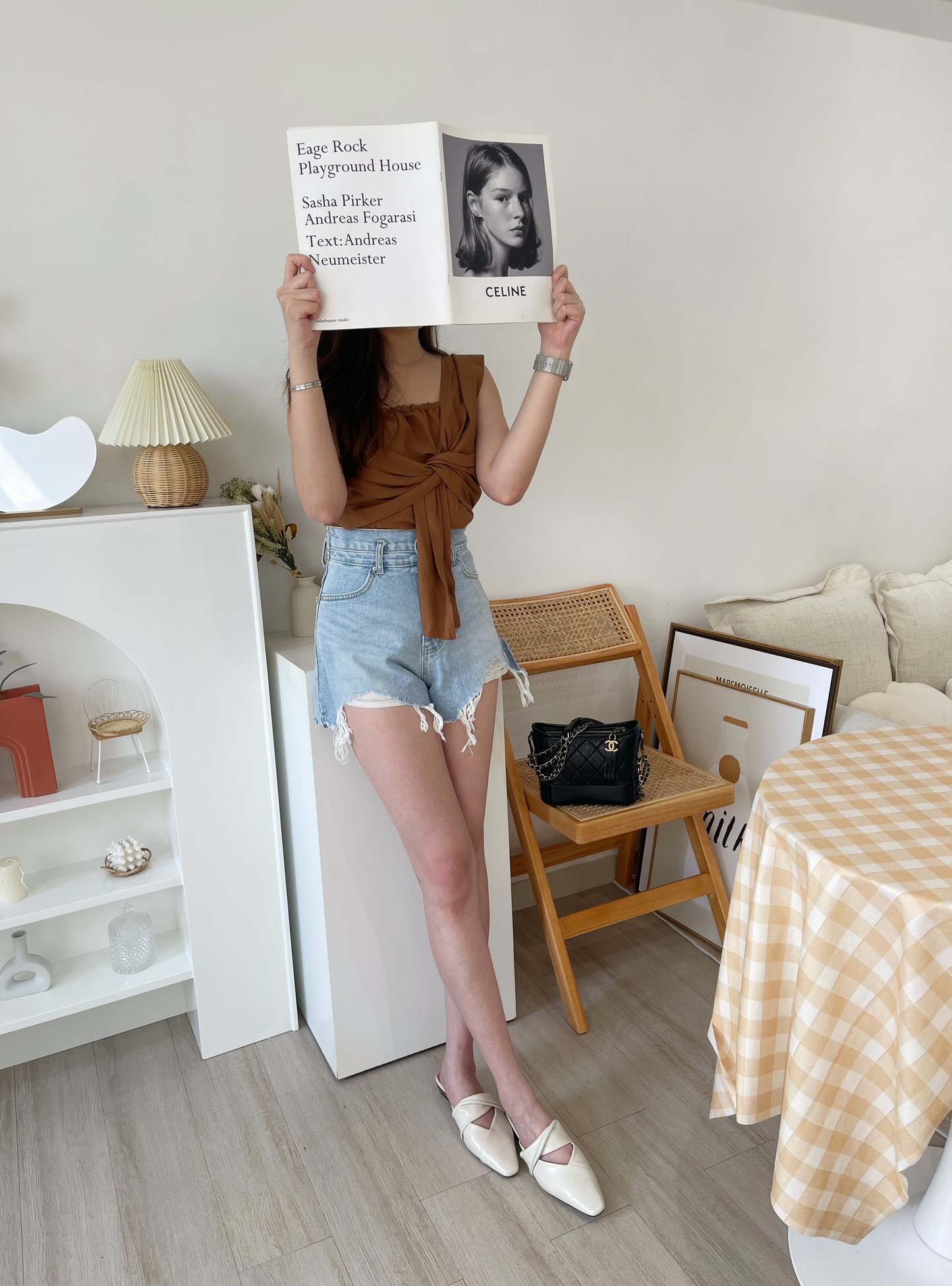 T09 前扭結top( 啡 )