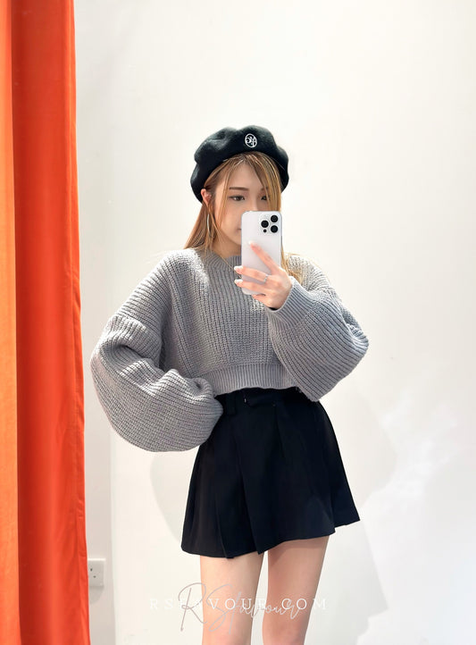 (KR) 破爛邊短身冷上衣|四色入