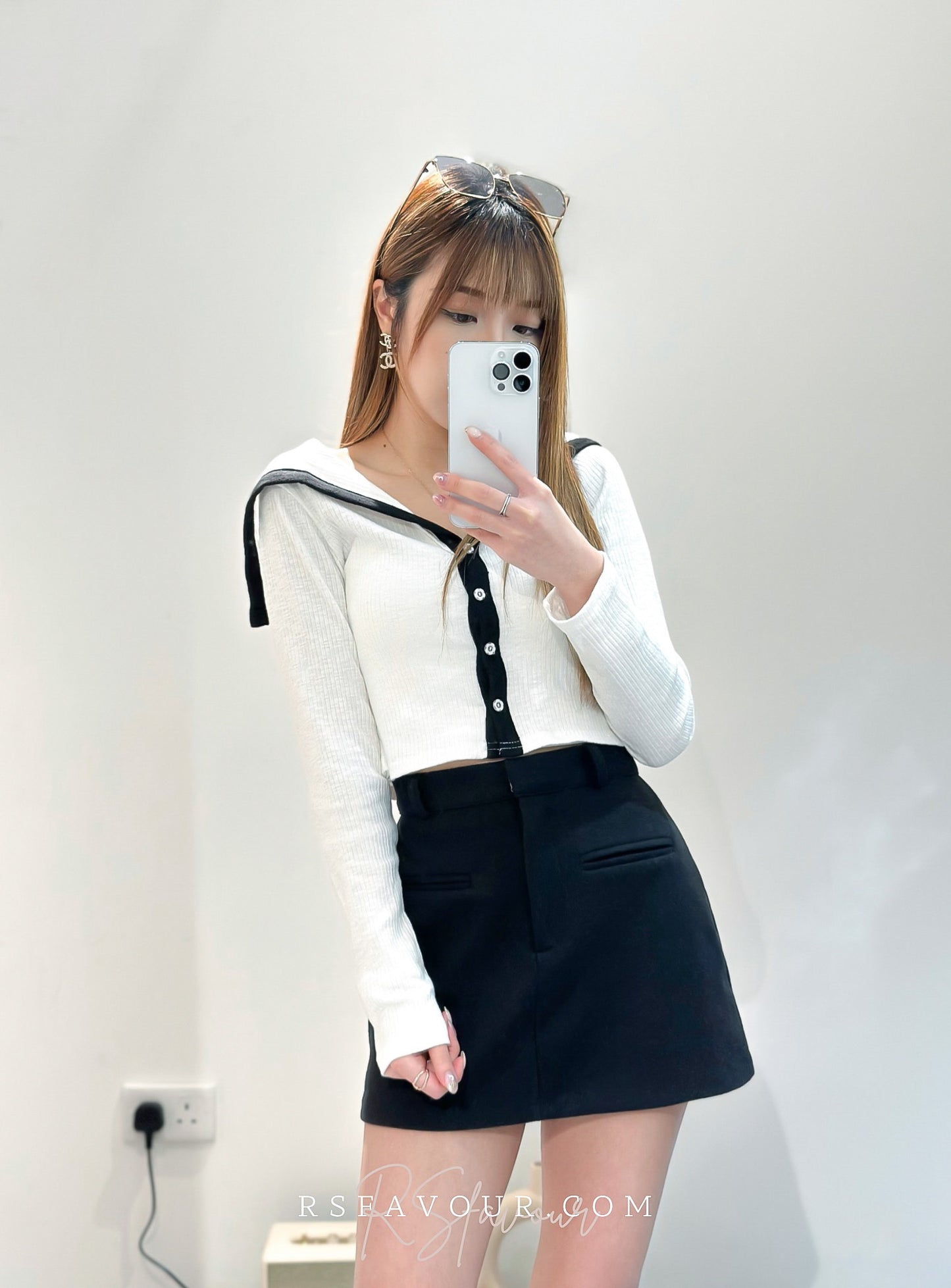 (KR) 大反領小香風外套上衣|三色入