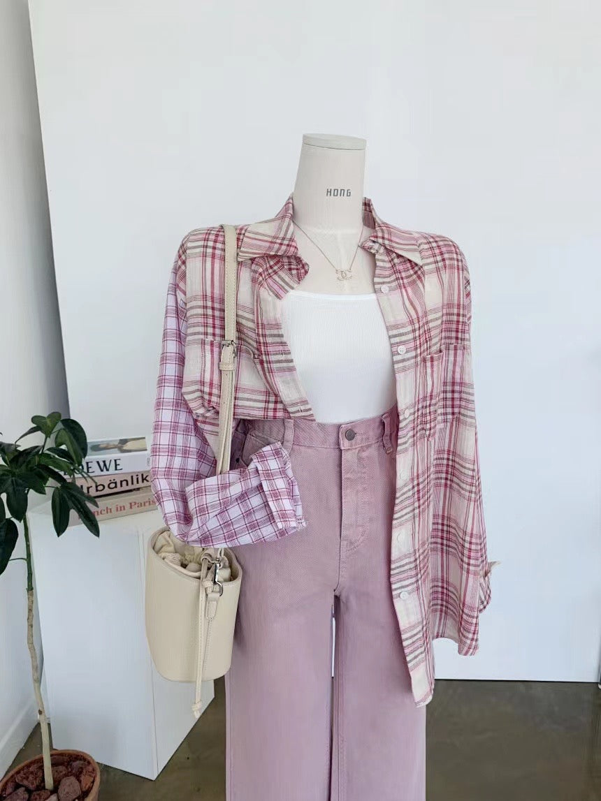 (KR) 拼格格仔外套上衣|兩色入