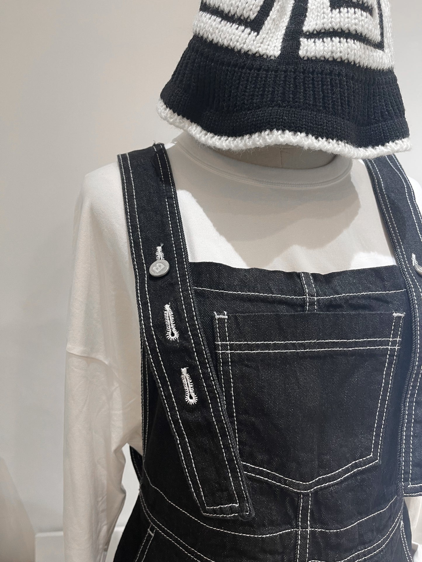 P40 OVERSIZE明線牛仔工人裙