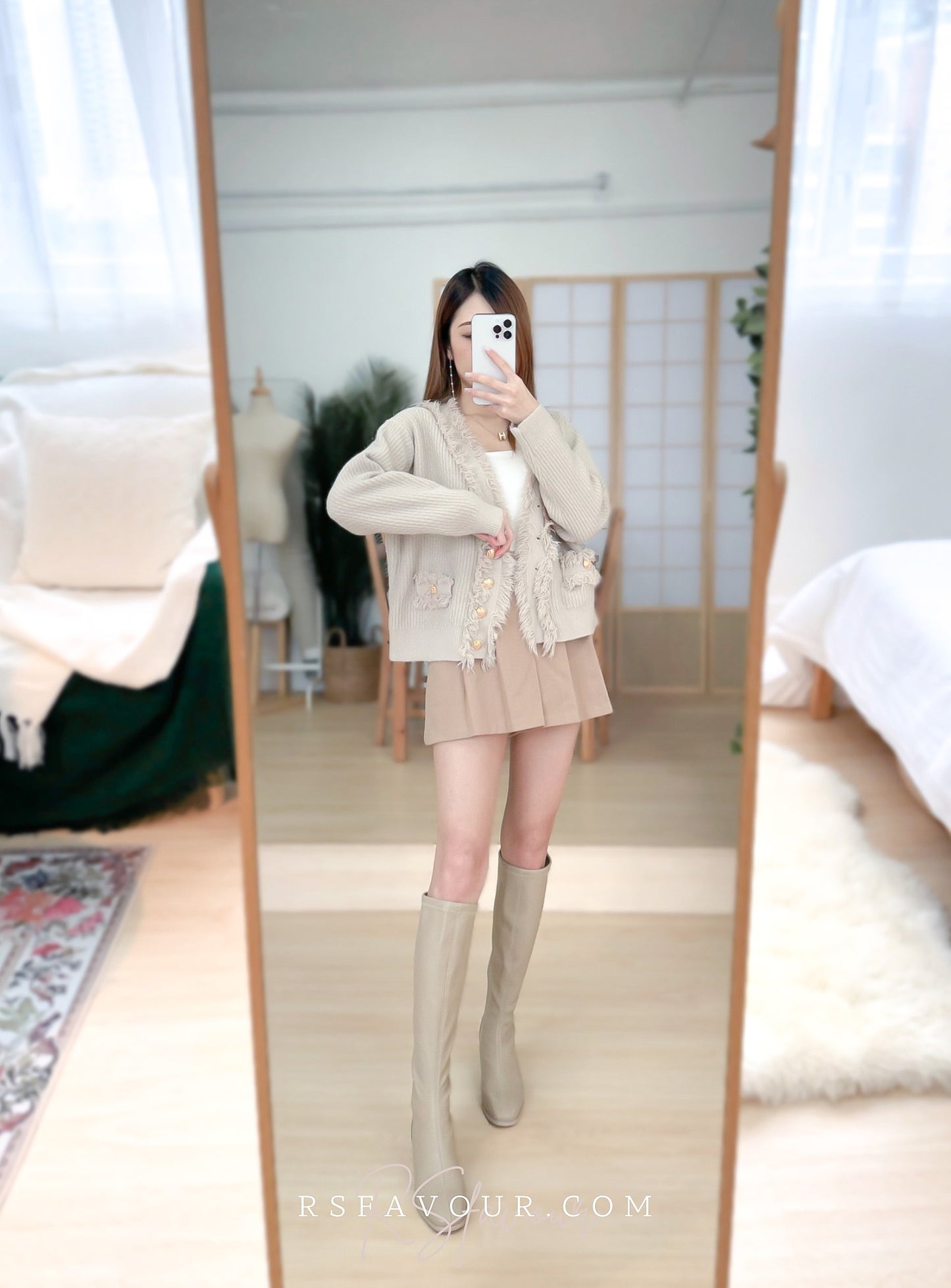 T57 優雅金鈕蘇蘇邊外套