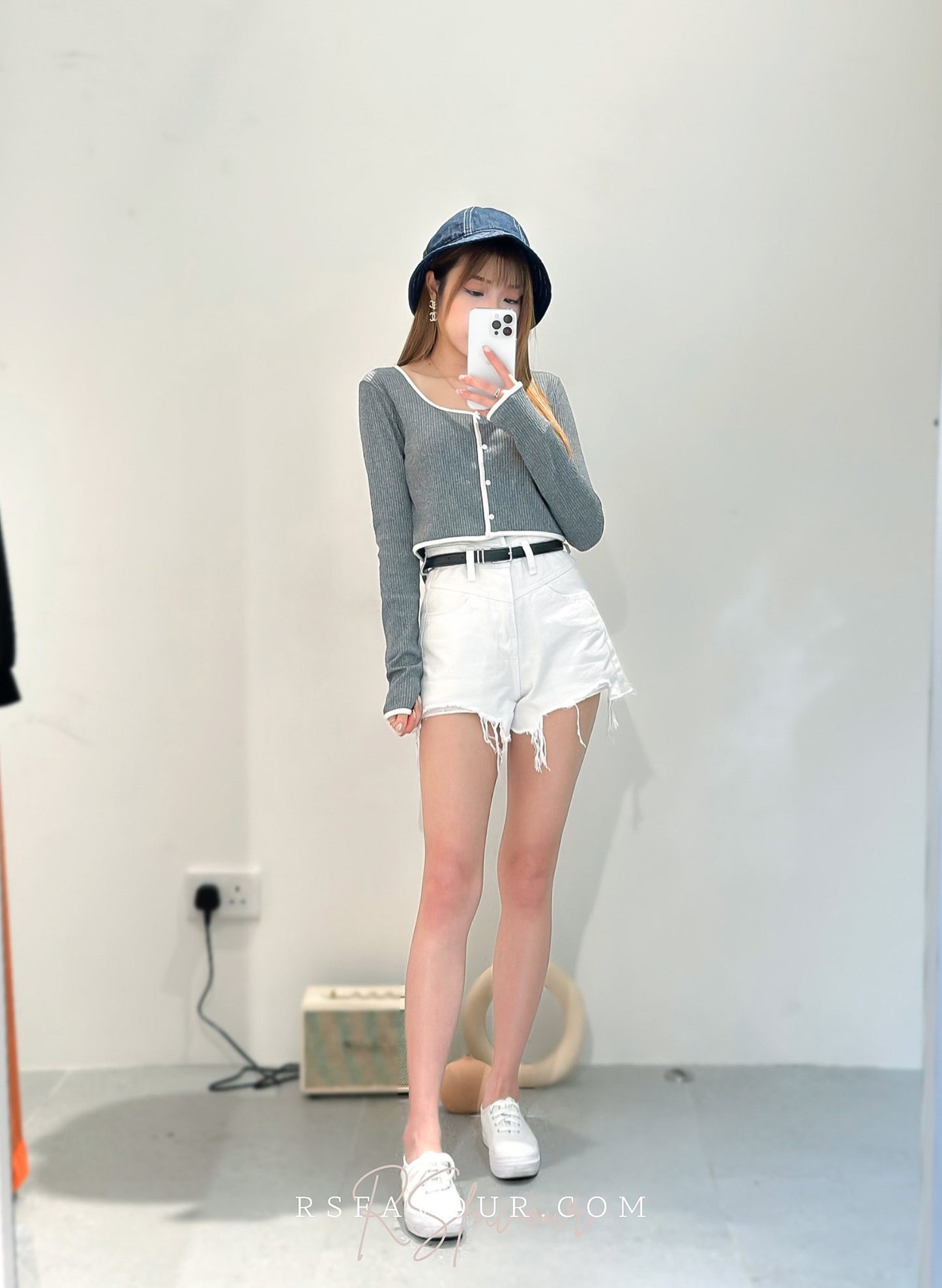 (KR) 撞色邊綿質上衣|三色入