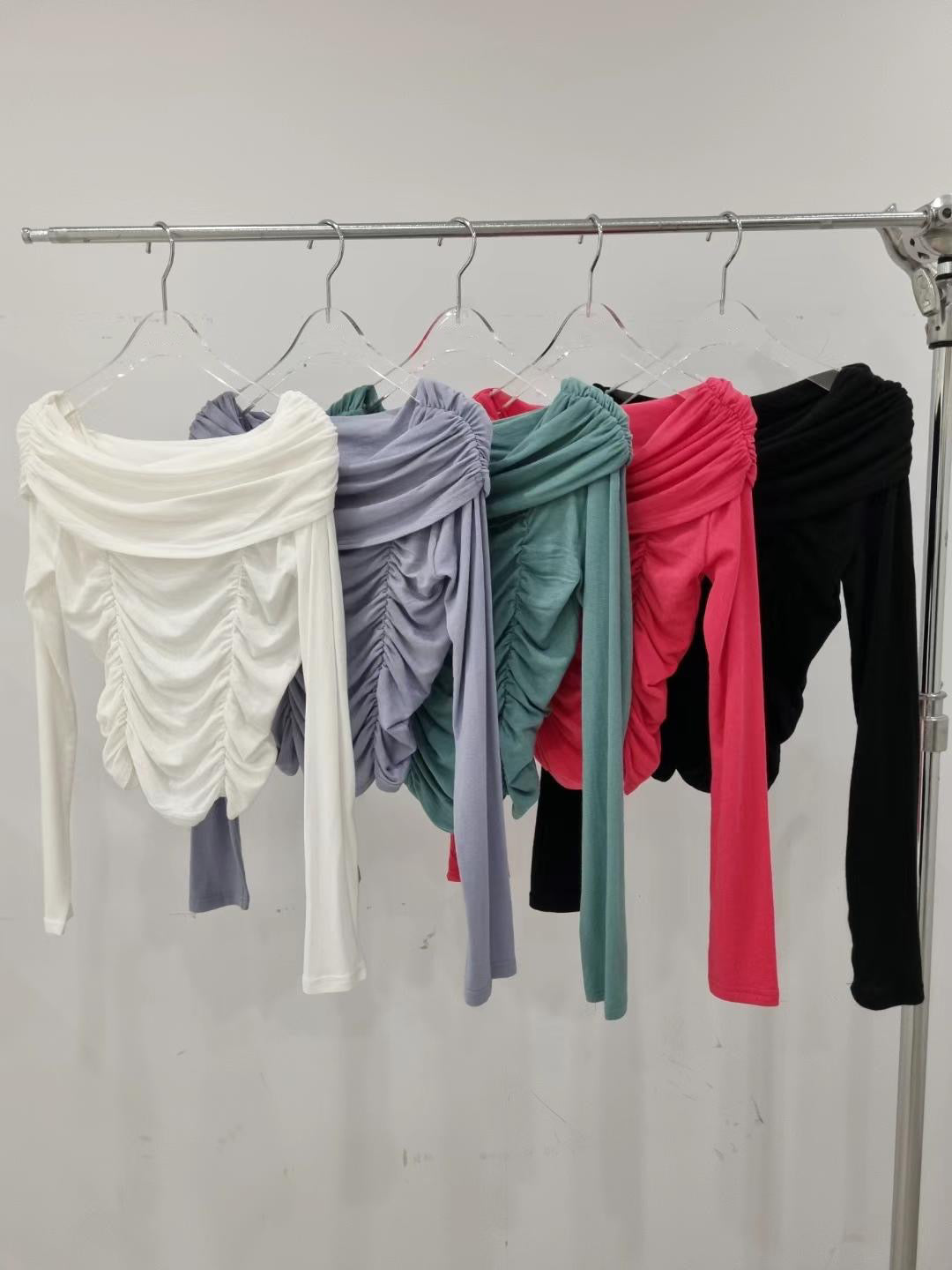 (KR) 一字膊上衣|五色入