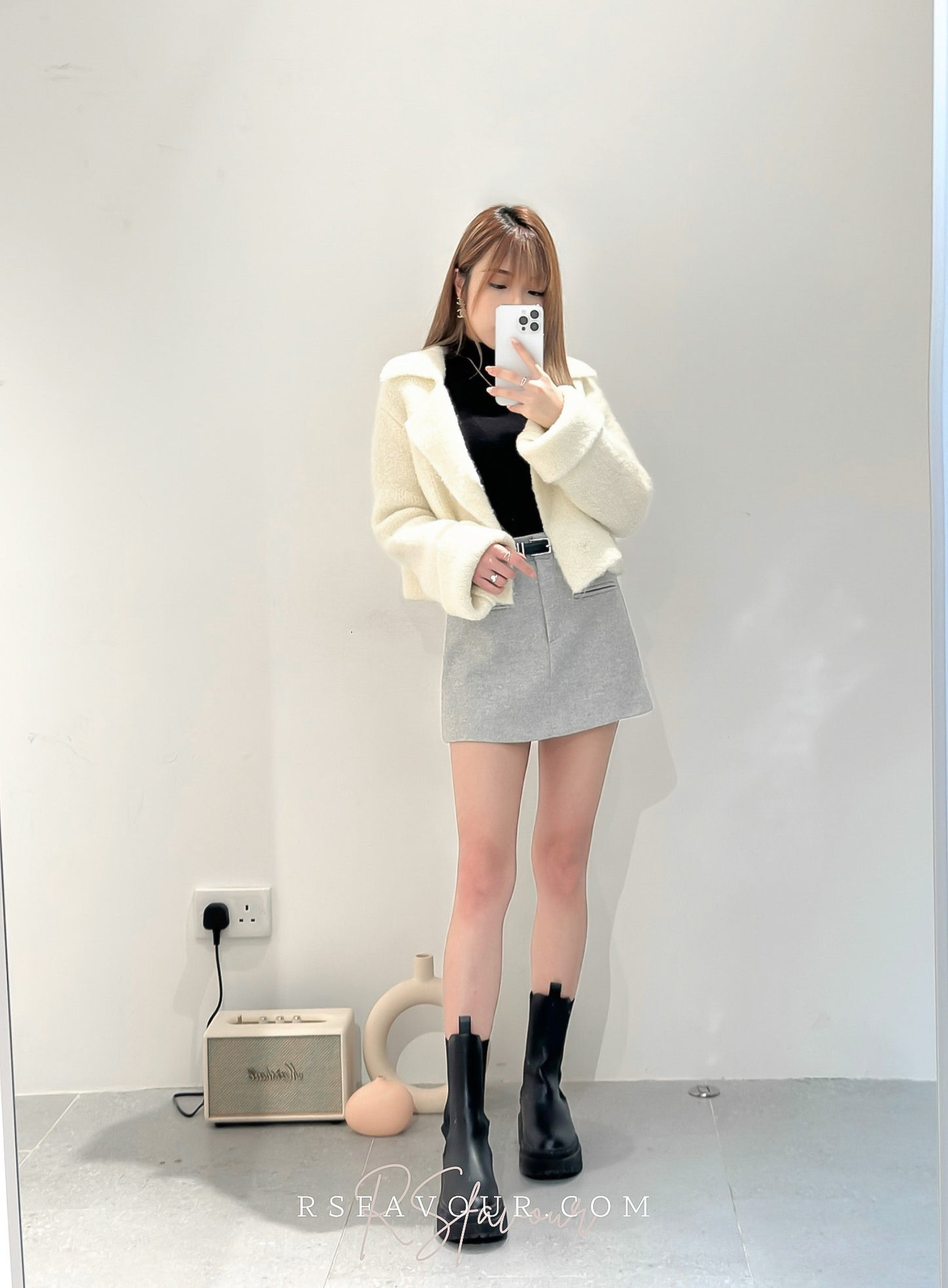 (KR) 高腰小短裙|兩色入