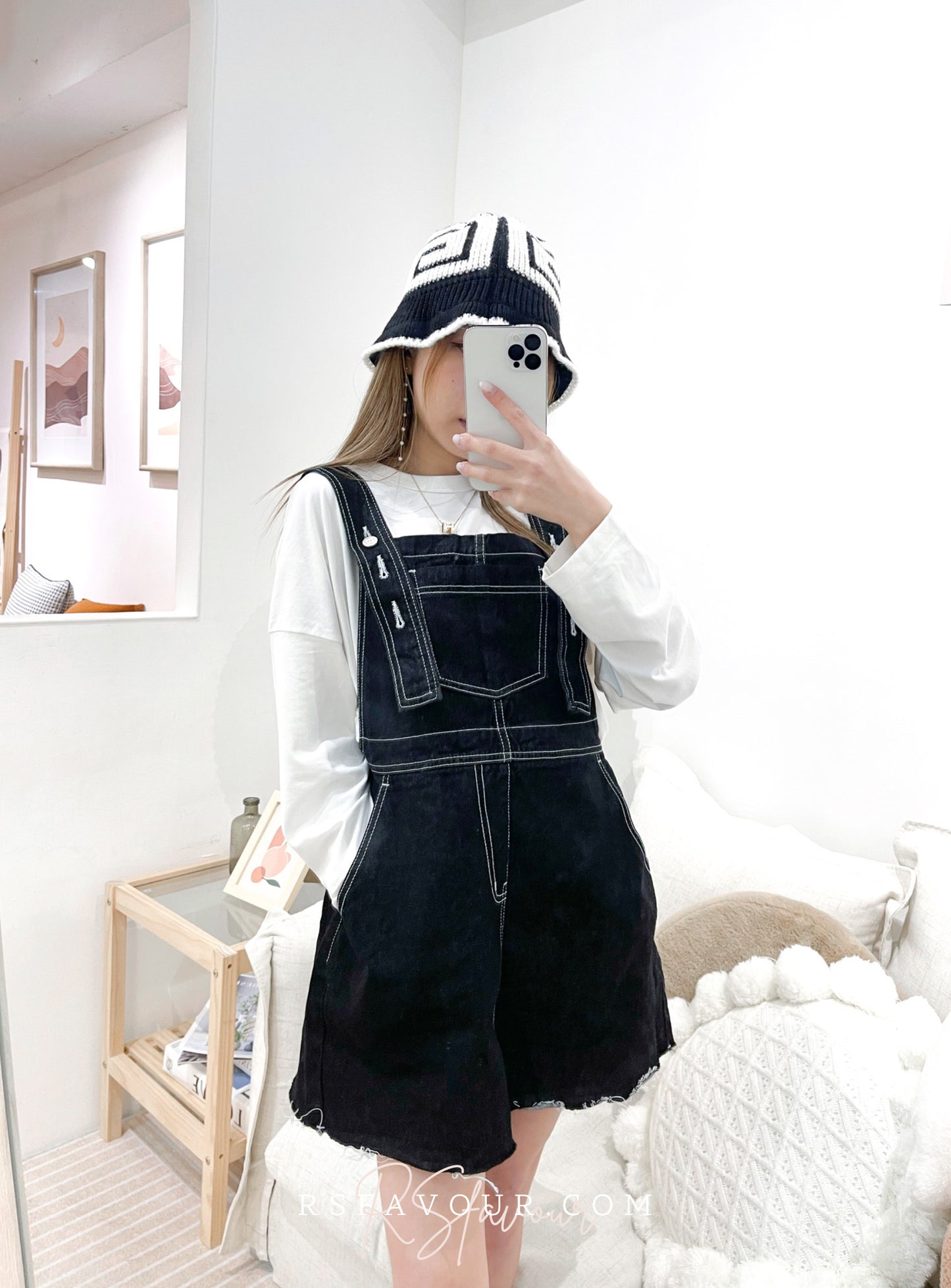 P40 OVERSIZE明線牛仔工人裙