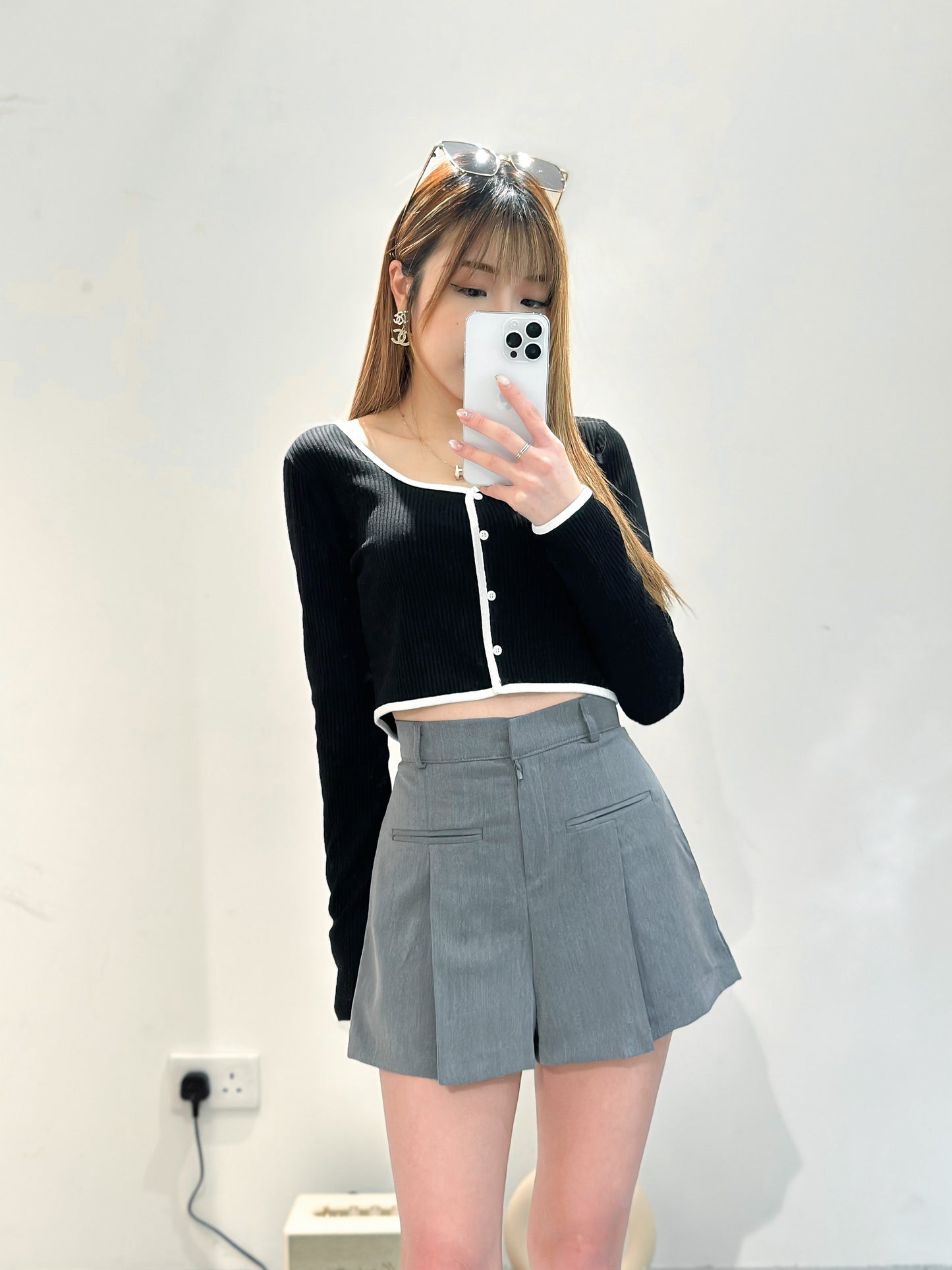 (KR) 撞色邊綿質上衣|三色入