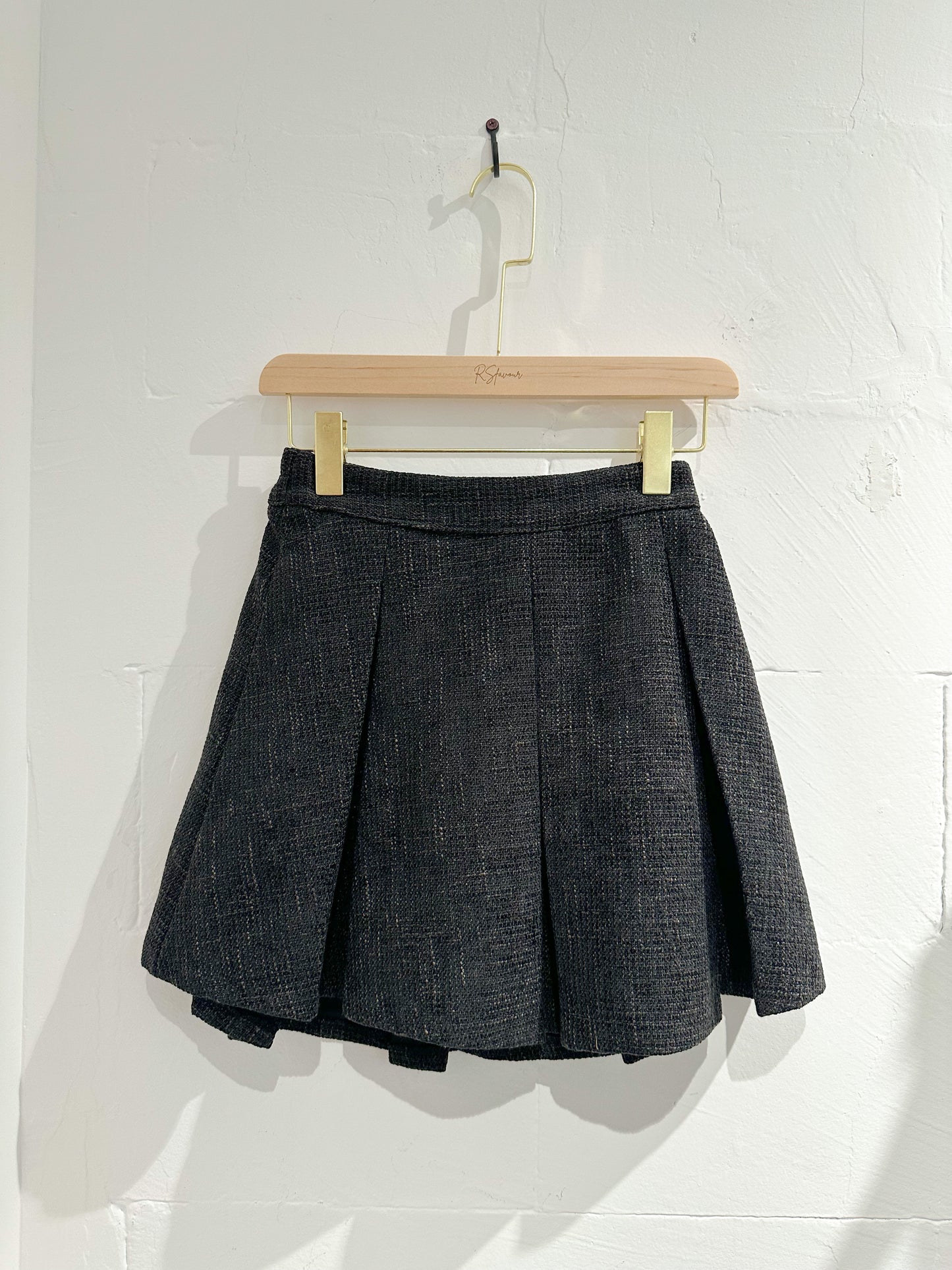 (KR) 小香風Tweed百褶裙|兩色入