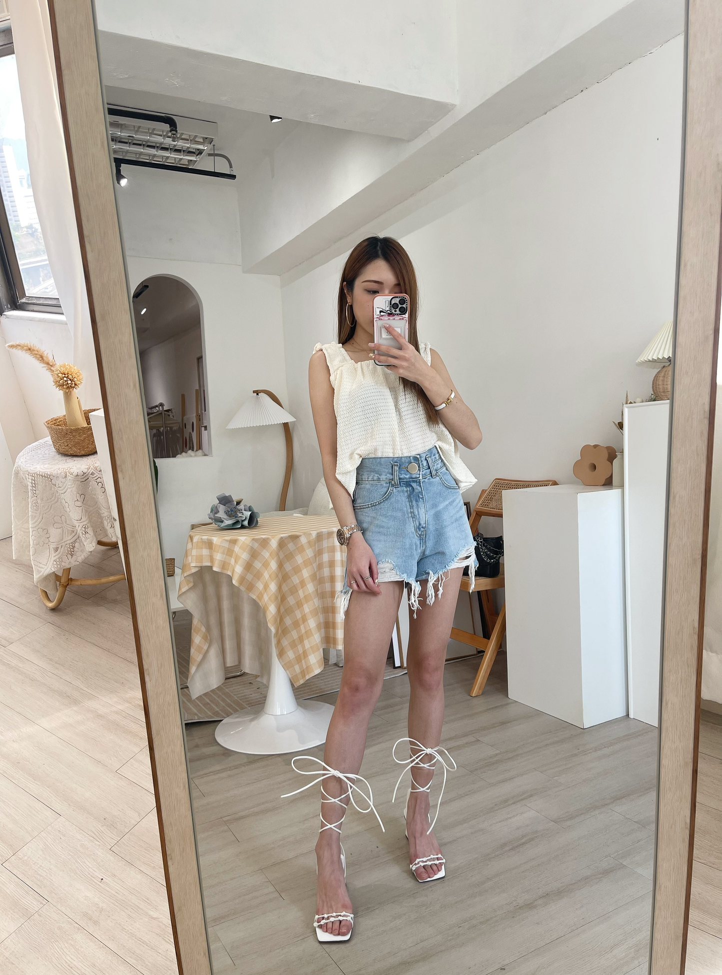 T05 後背蝴蝶結粗帶背心